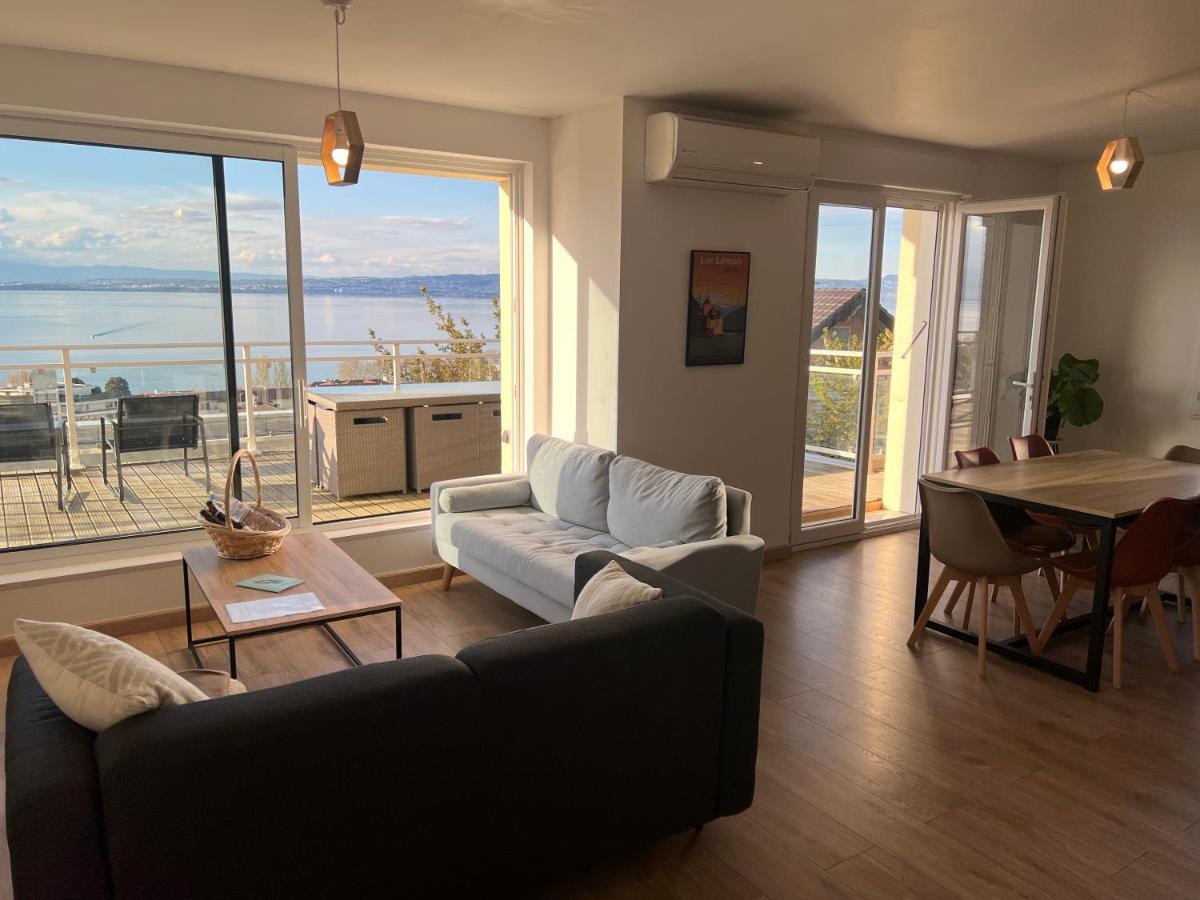 Leman Panoramique Avec Terrasse A Deux Pas Du Centre-Ville Évian-les-Bains Exterior foto